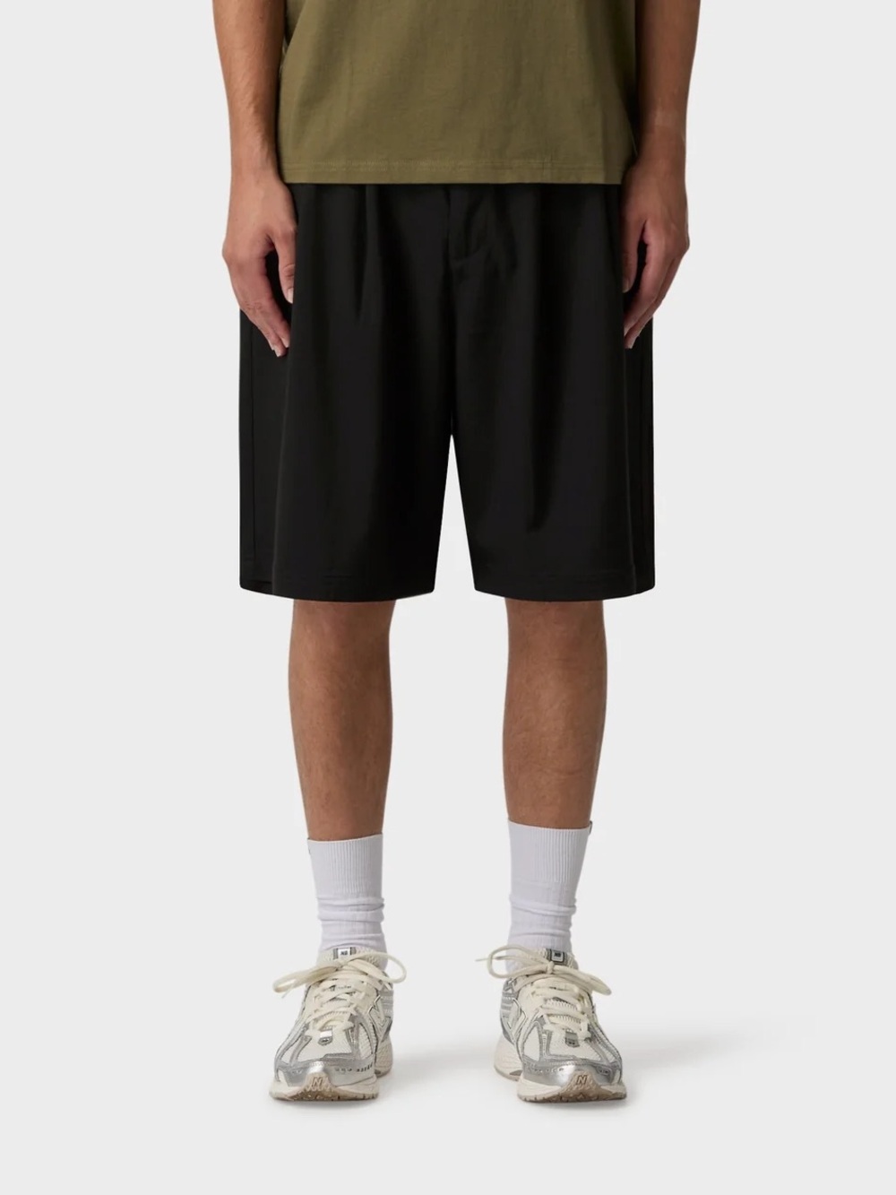 NWOT I Love Ugly ALBY PLEATED SHORT - BLACK XXL